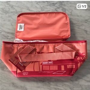 Trader Joe’s peach lunch tote Stylish Pink Women's Bag